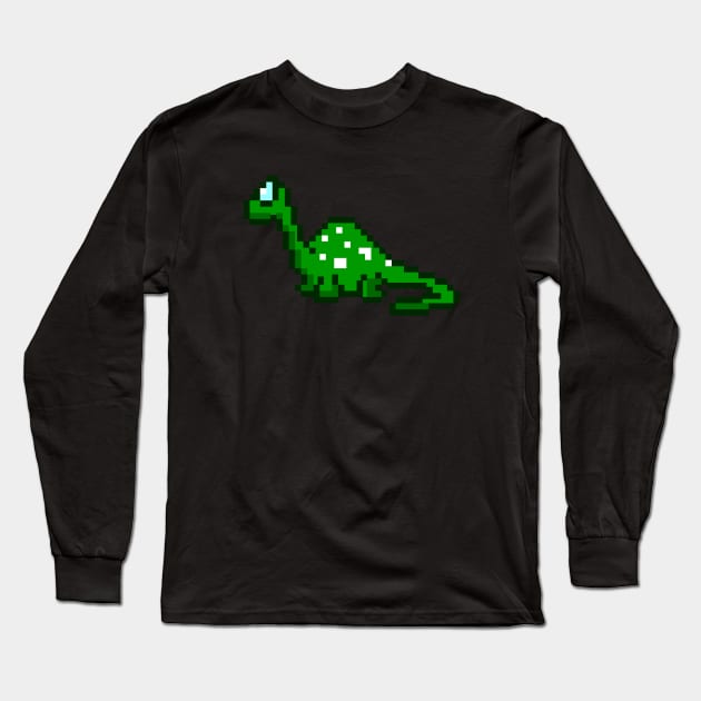 Dinosaur pixelart Long Sleeve T-Shirt by nurkaymazdesing